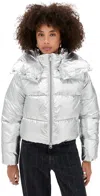 Save The Duck Giselle Puffer Silver In White