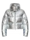 Save The Duck Giselle Short Down Jacket With High-shine Finish Clothing In Silver