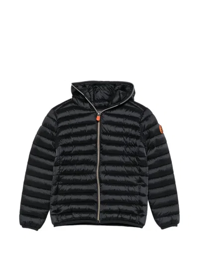Save The Duck Kids' Giubbini Quilted Hooded Jacket In Black