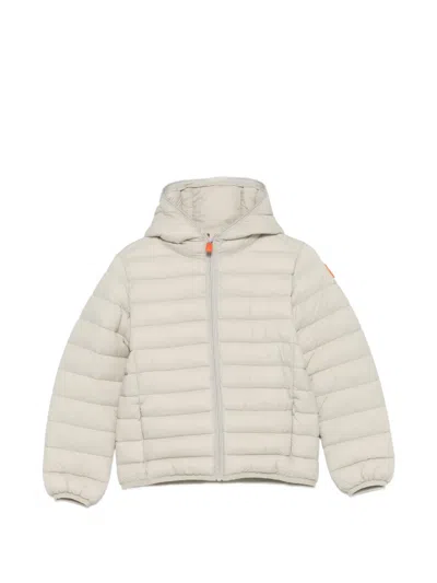 Save The Duck Kids' Giubbini Quilted Hooded Jacket In Neutrals