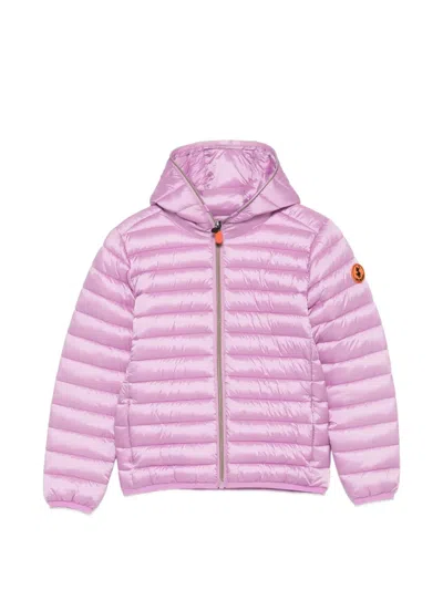 Save The Duck Kids' Giubbini Quilted Hooded Jacket In Pink