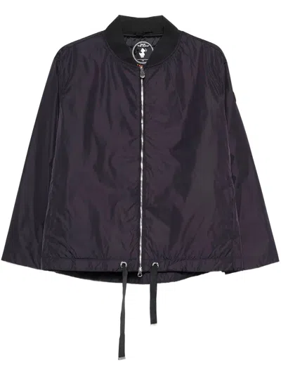 Save The Duck Giubbotto Aisha Con Zip E Coulisse Regolabile In Vita In Black