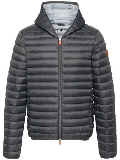 Save The Duck Zipped Padded Jacket In Grey