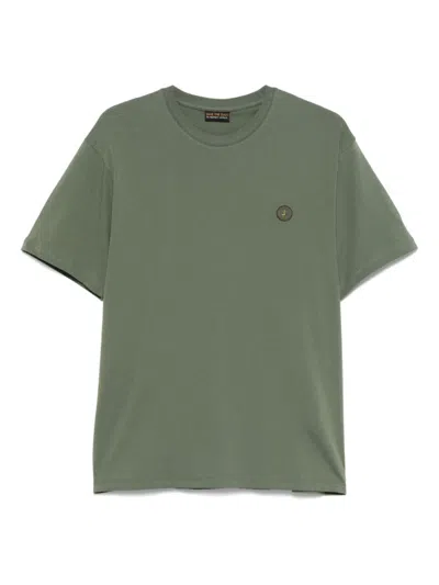 Save The Duck Green Crewneck Logo Patch T-shirt