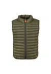 Save The Duck Giga Hooded Padded Gilet In Green