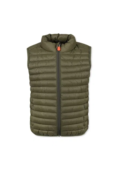 SAVE THE DUCK GREEN DOLIN VEST FOR BOY WITH LOGO