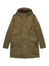 Save The Duck Lightweight Green Parka With Concealed Placket In Green