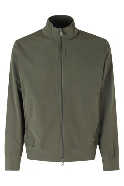 Save The Duck Green Tulio High Collar Zipped Nylon Jacket