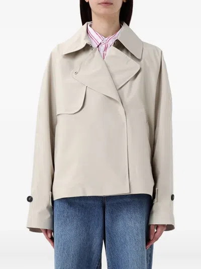 Save The Duck Greta Zip-up Trench Jacket In White