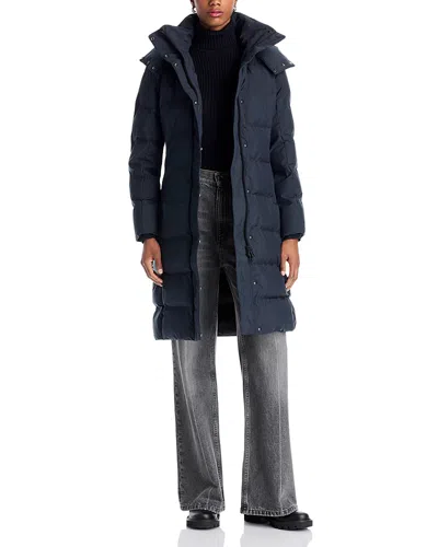 Save The Duck Helsinki Hooded Quilted Coat In Blue
