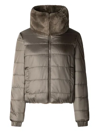 Save The Duck High-neck Jacket In Brown