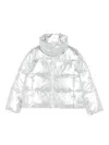 Save The Duck High-neck Padded Jacket In Metallic