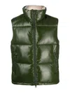 Save The Duck High-shine Padded Gilet In Green