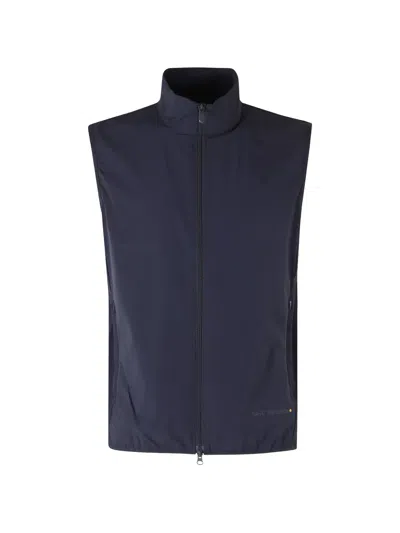 Save The Duck High-neck Zip-up Gilet In Blue