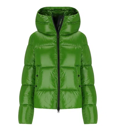 SAVE THE DUCK SAVE THE DUCK BIDDY GREEN HODDED PADDED JACKET