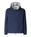 Save The Duck Zayn Hooded Zip-front Jacket In Blue