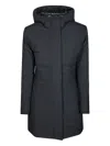 Save The Duck Leyla Fixed Hood With Button Flap In Black