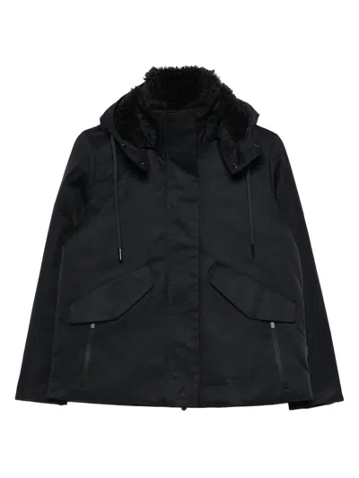 Save The Duck Hooded Coat In Blue