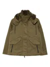 Save The Duck Hooded Coat In Green