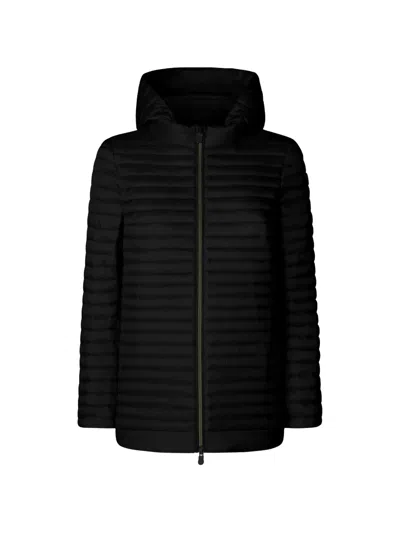Save The Duck Hooded Jacket In Black