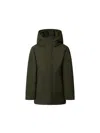 Save The Duck Hooded Padded Jacket In Green