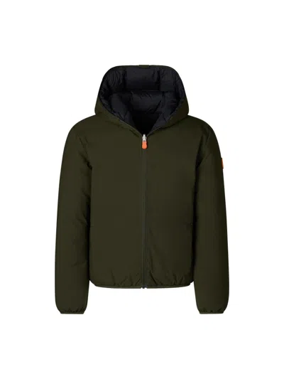 Save The Duck Hooded Jacket In Green