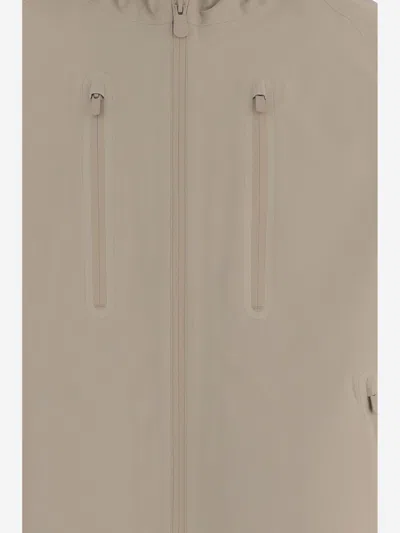 Save The Duck Hooded Nylon Jacket In Neutral