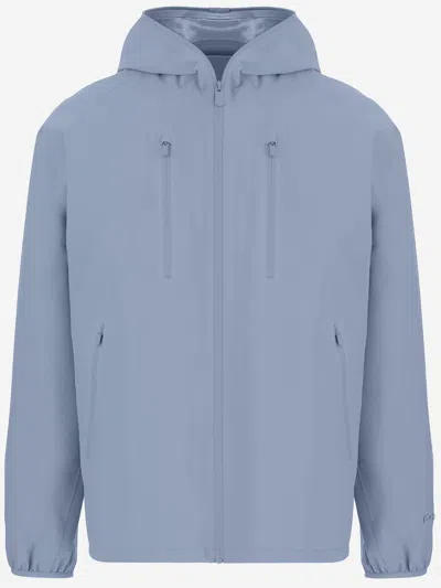 Save The Duck Hooded Nylon Jacket In Blue
