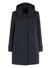 Save The Duck Hooded Padded Coat In Blue