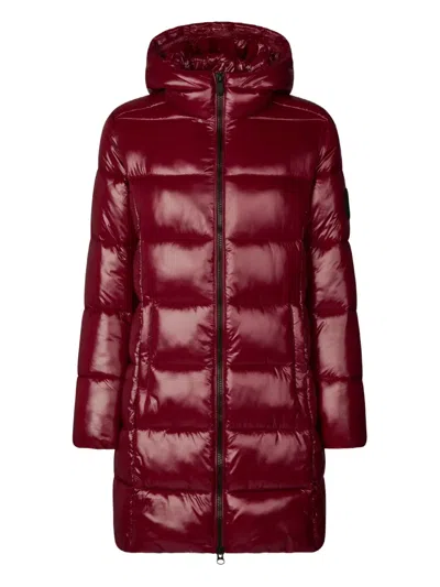 Save The Duck Hooded Padded Coat In Red