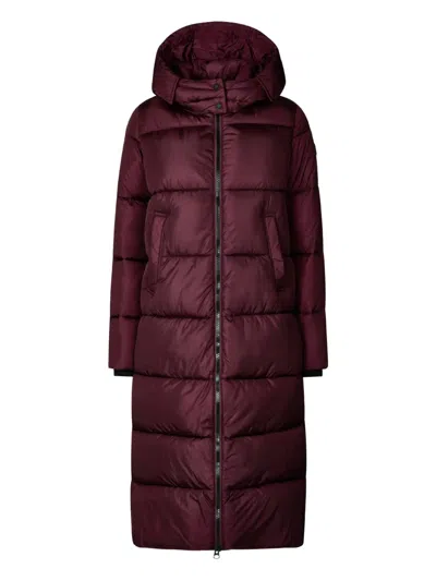 Save The Duck Hooded Padded Coat In Red