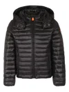 Save The Duck Hooded Padded Jacket In Black