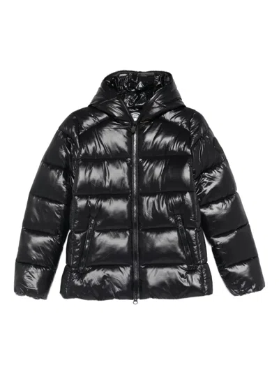 Save The Duck Hooded Padded Jacket In Black