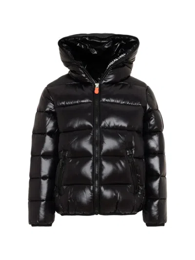 Save The Duck Hooded Padded Jacket In Black