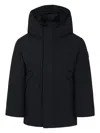Save The Duck Black Down Jacket For Boy With Logo In Black