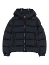Save The Duck Hooded Padded Jacket In Blue