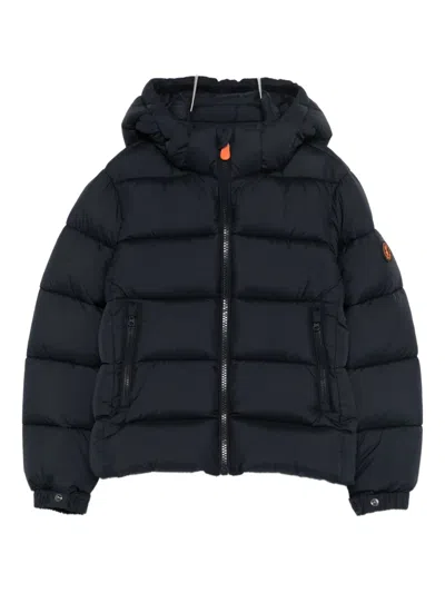 Save The Duck Kids' Hooded Padded Jacket In Blue