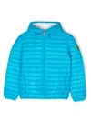 Save The Duck Hooded Padded Jacket In Blue