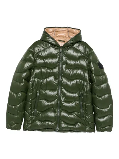 Save The Duck Hooded Padded Jacket In Green