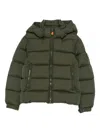 Save The Duck Hooded Padded Jacket In Green