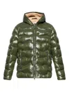 Save The Duck Hooded Padded Jacket In Green