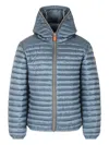 Save The Duck Hooded Padded Jacket In Grey