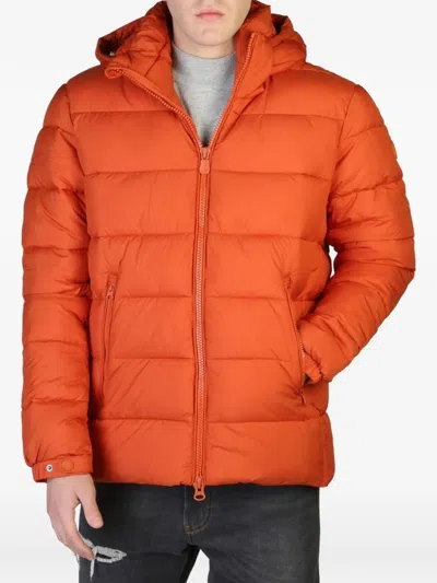 Save The Duck Quilted Nylon Down Jacket In Orange