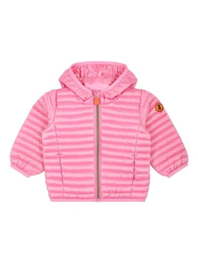 Save The Duck Babies' Padded Hooded Jacket In Pink