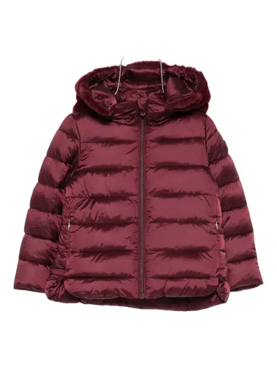 Save The Duck Kids' Hooded Padded Jacket In Red