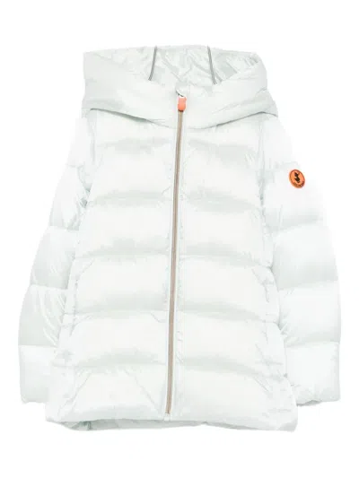 Save The Duck Kids' Hooded Padded Jacket In White