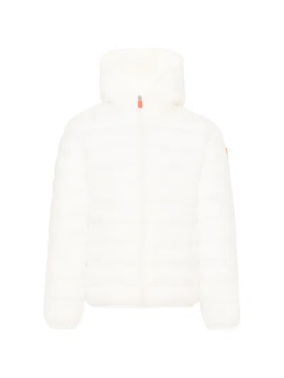 Save The Duck Kids' Hooded Padded Jacket In White