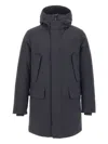 Save The Duck Hooded Padded Parka In Black