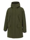 Save The Duck Hooded Padded Parka In Green