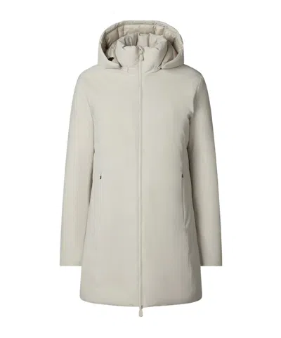 Save The Duck Hooded Parka In White